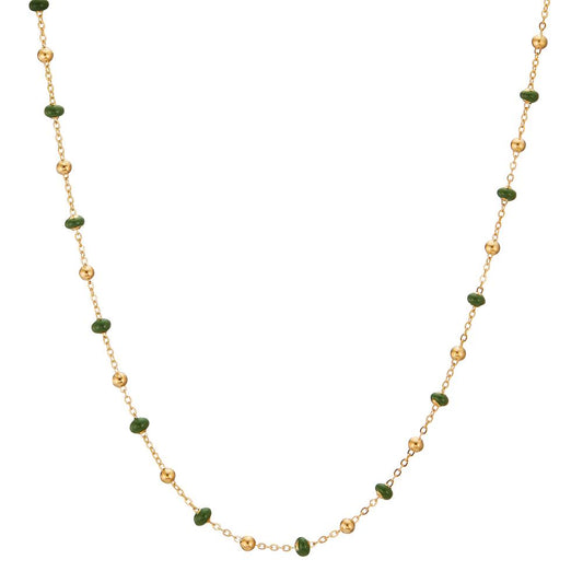 Collier 750/18K guld emaljeret 42 cm