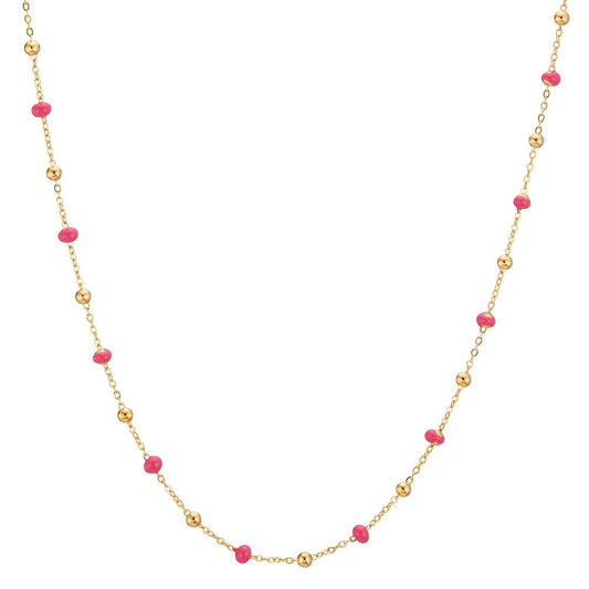 Collier 750/18K guld emaljeret 42 cm