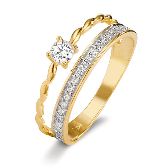 Fingerring 375/9K guld Zirconia