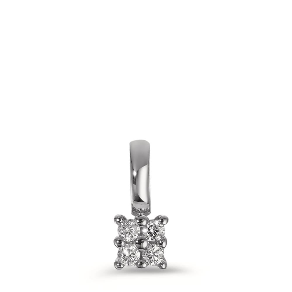 Vedhæng 750/18K hvidguld Diamant 0.04 ct, 4 Sten , p1 Ø3.3 mm