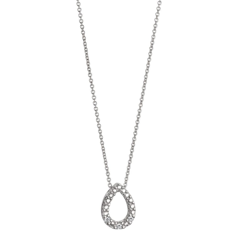 Collier 750/18K hvidguld Diamant 0.02 ct, p1 40-42 cm