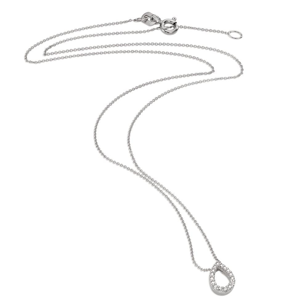 Collier 750/18K hvidguld Diamant 0.02 ct, p1 40-42 cm