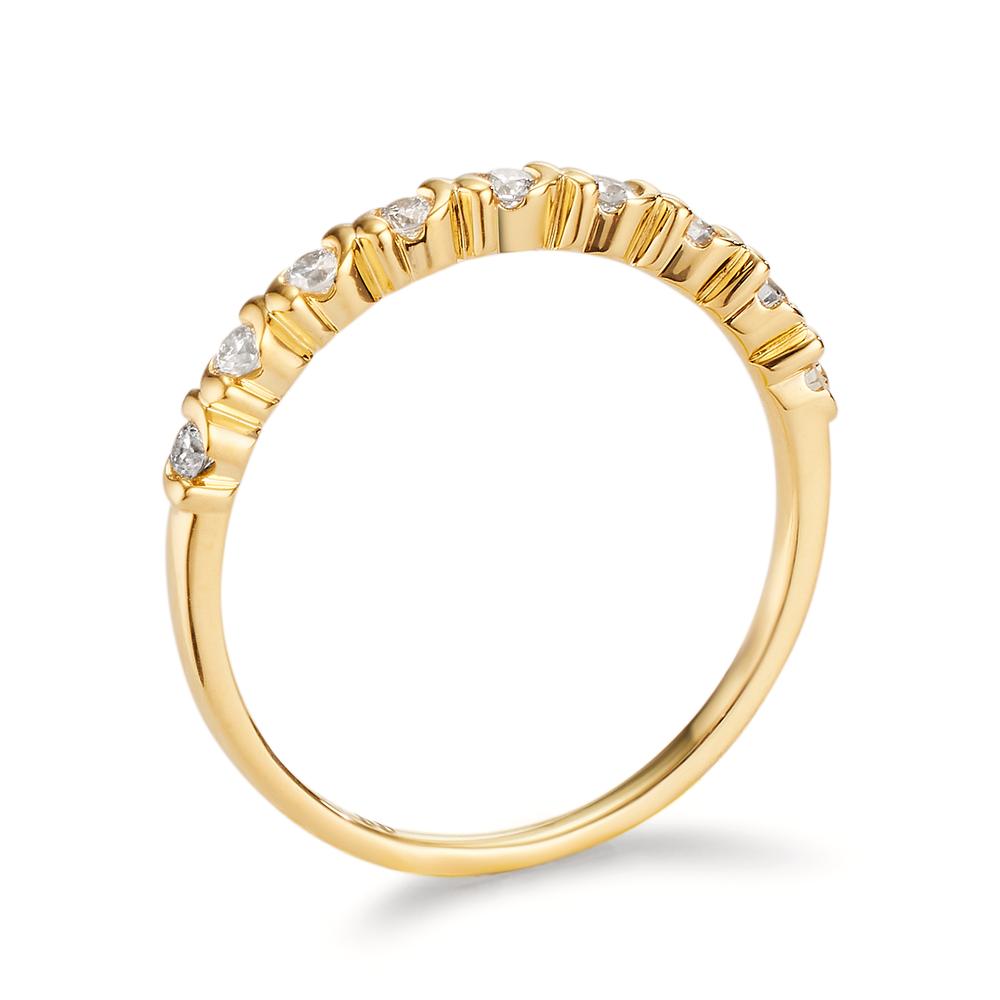 Memory ring 750/18K guld Diamant 0.22 ct, 9 Sten , w-si