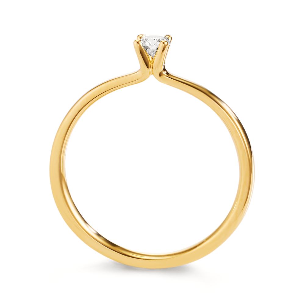 Solitaire ring 750/18K guld Diamant 0.15 ct, w-si