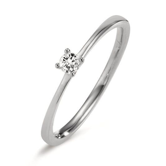 Solitaire ring 750/18K hvidguld Diamant 0.10 ct, w-si