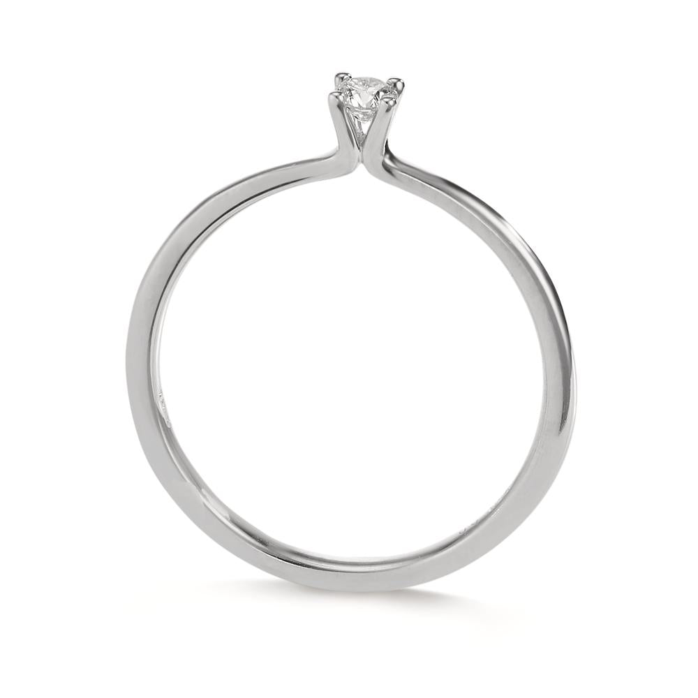 Solitaire ring 750/18K hvidguld Diamant 0.10 ct, w-si