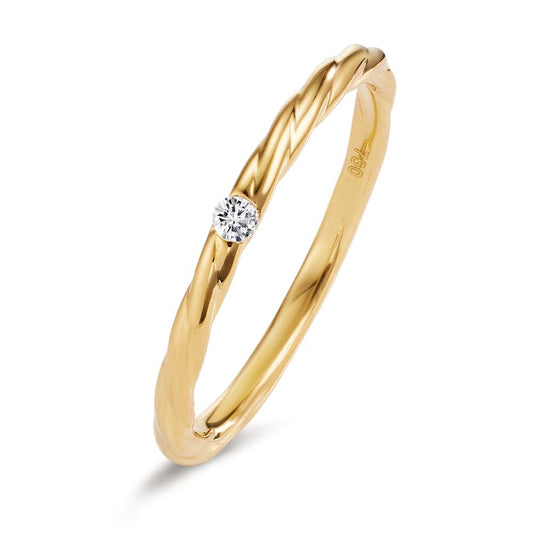 Indsæt ring 750/18K guld Diamant 0.03 ct, w-si