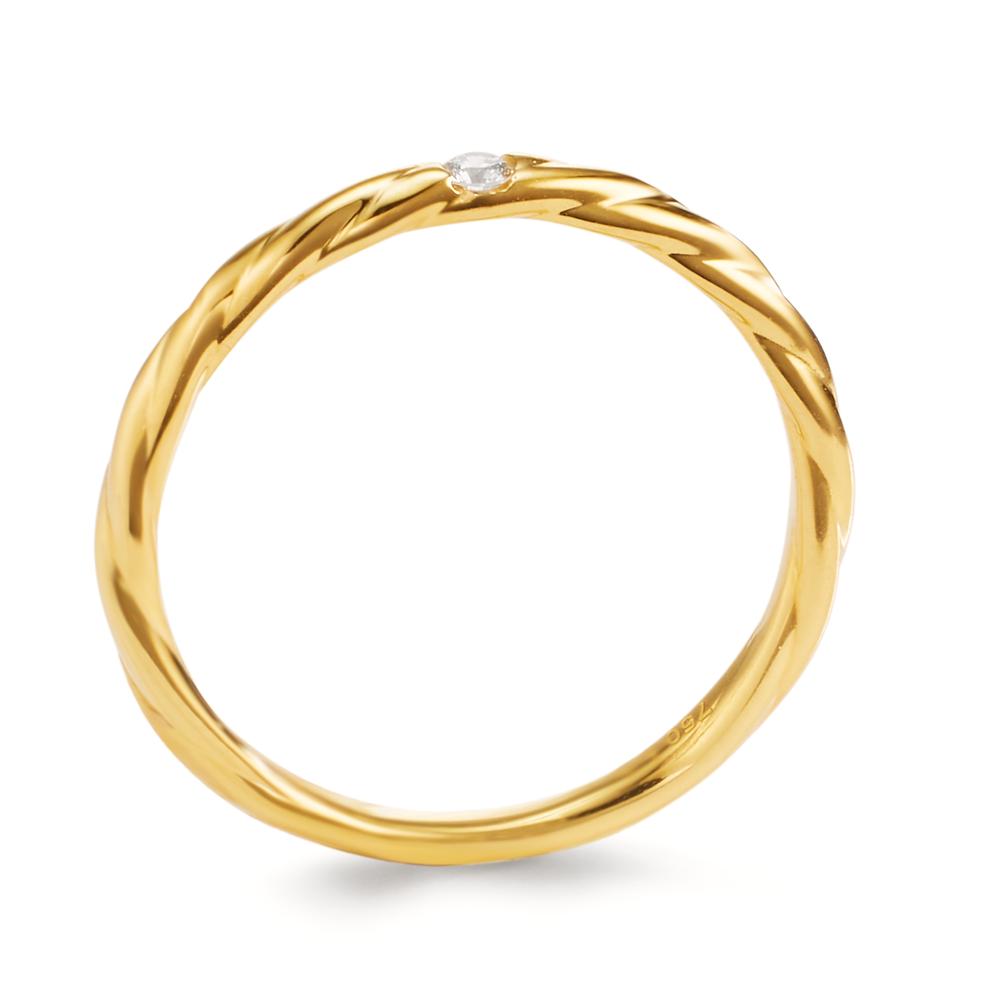 Indsæt ring 750/18K guld Diamant 0.03 ct, w-si