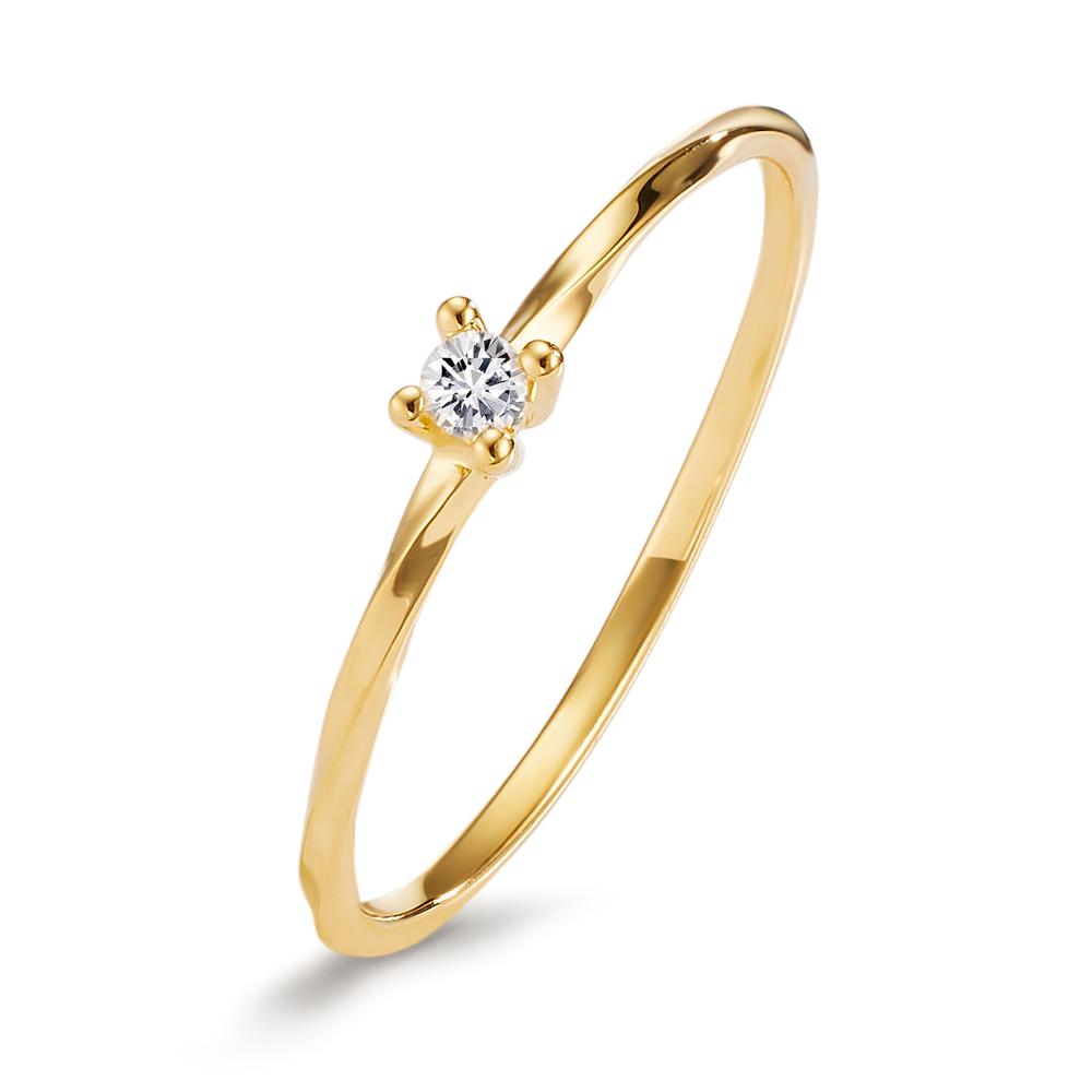 Solitaire ring 750/18K guld Diamant 0.04 ct, w-si