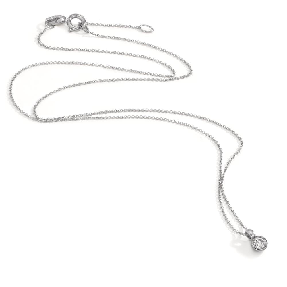 Collier 750/18K hvidguld Diamant 0.10 ct, w-si 40-42 cm