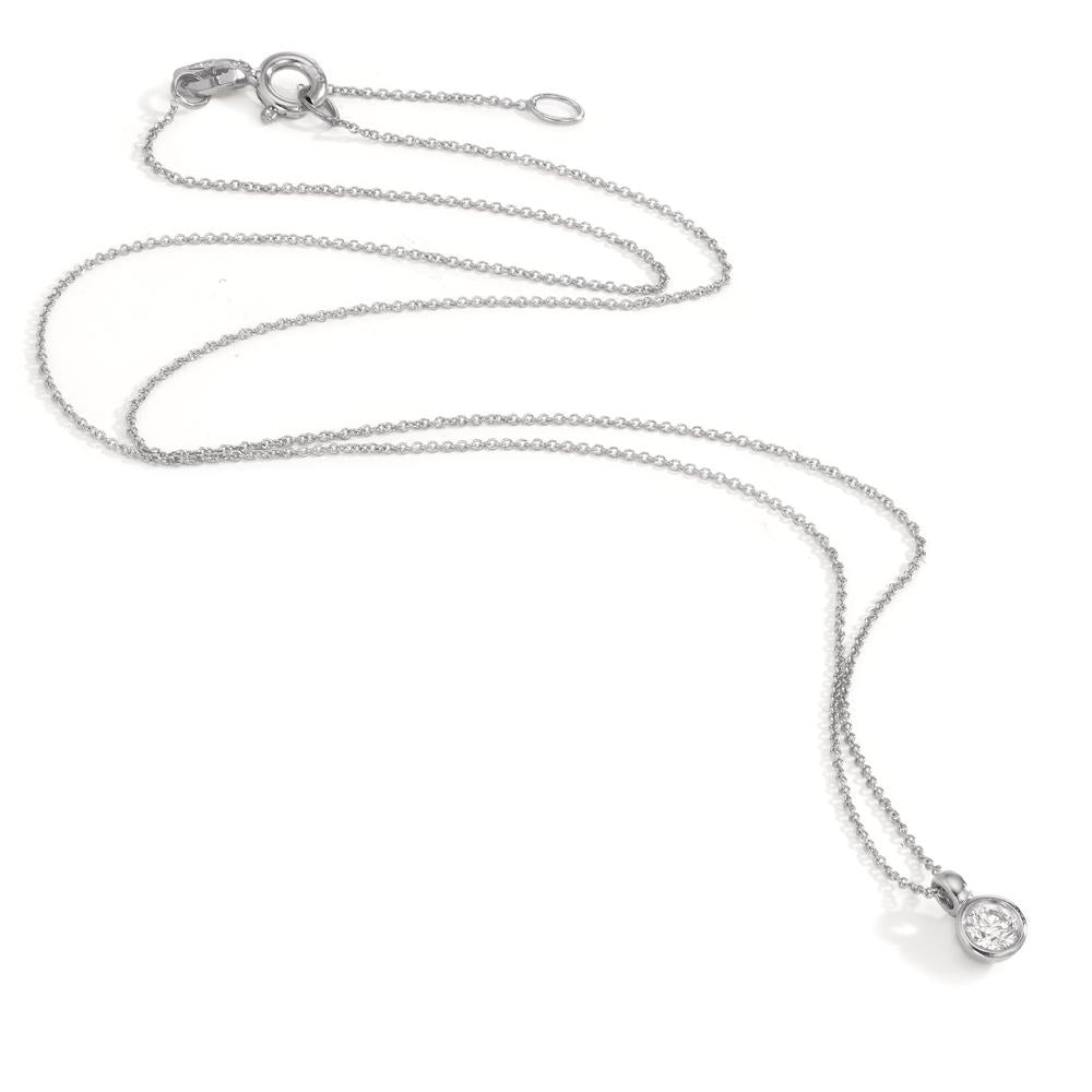 Collier 750/18K hvidguld Diamant 0.15 ct, w-si 40-42 cm