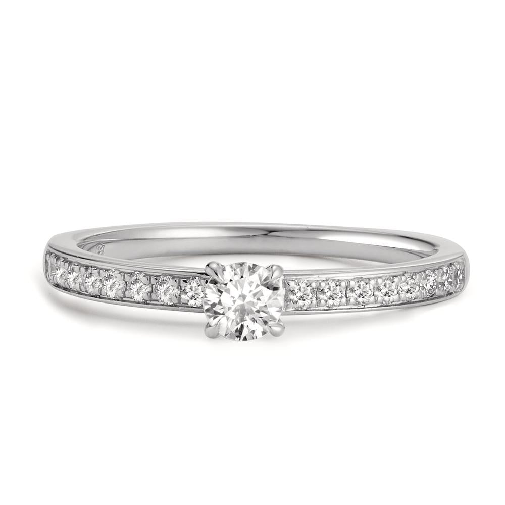 Solitaire ring 950 platin Diamant 0.34 ct, 17 Sten , w-si