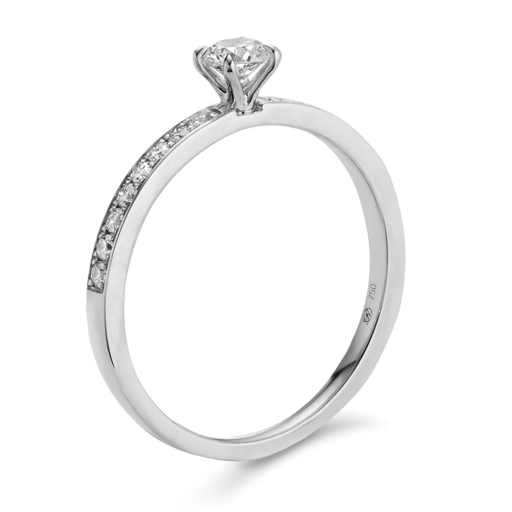 Solitaire ring 950 platin Diamant 0.34 ct, 17 Sten , w-si