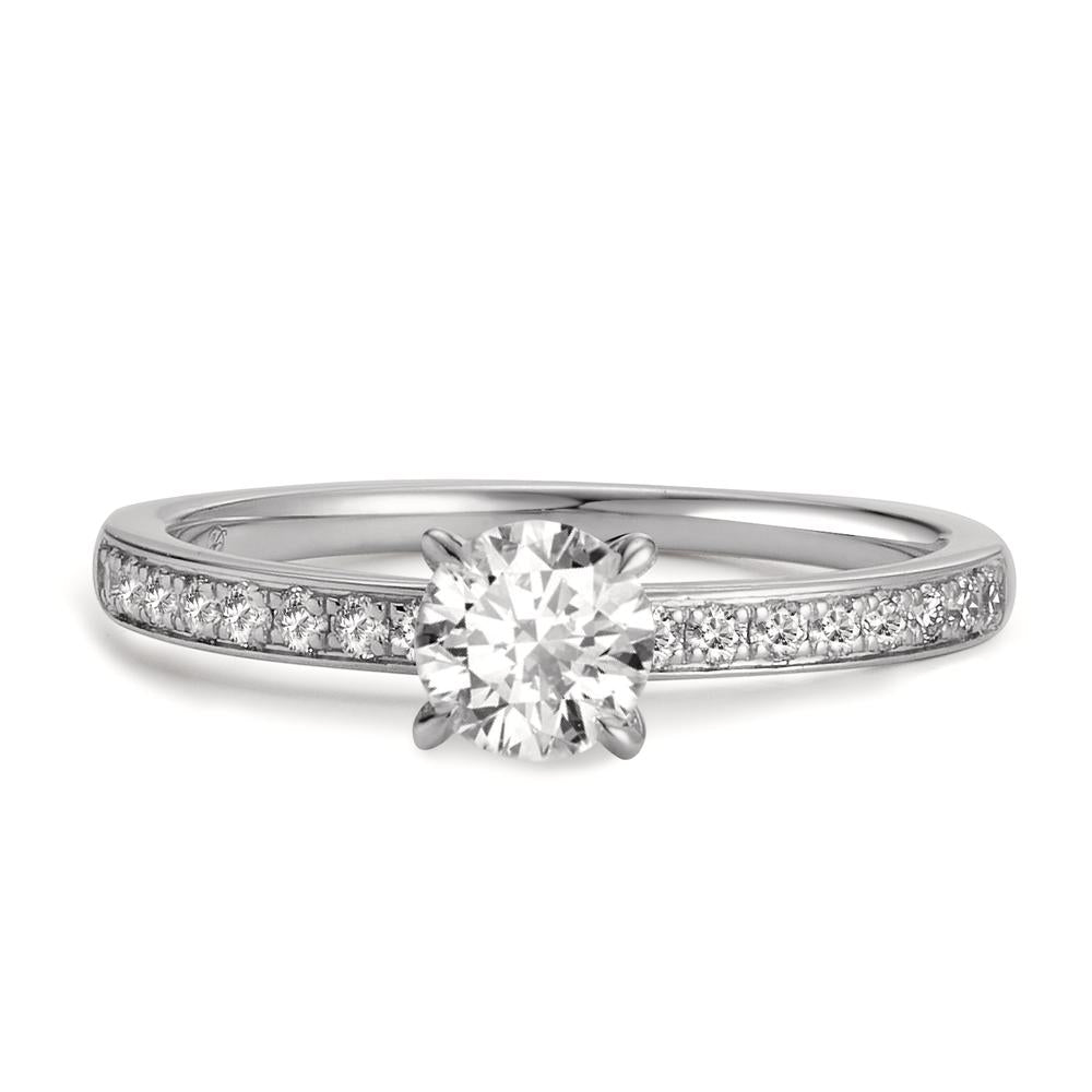 Solitaire ring 950 platin Diamant 0.65 ct, 19 Sten , w-si