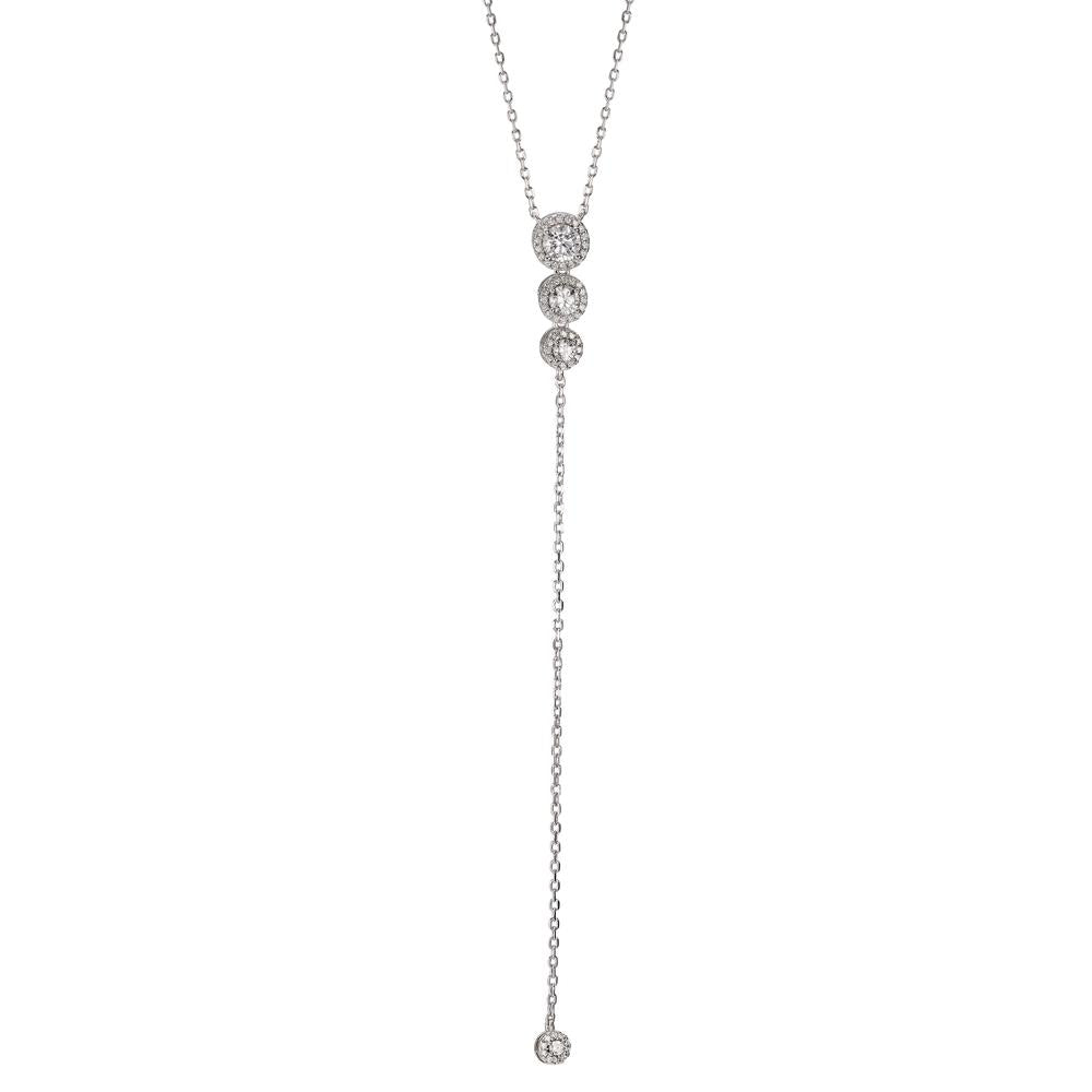 Collier Sølv Zirconia rhodineret 41-46 cm