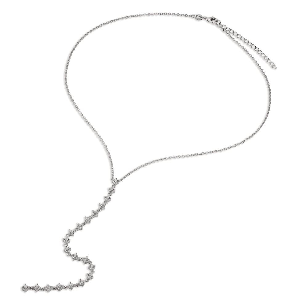 Collier Sølv Zirconia 20 Sten rhodineret 40-45 cm