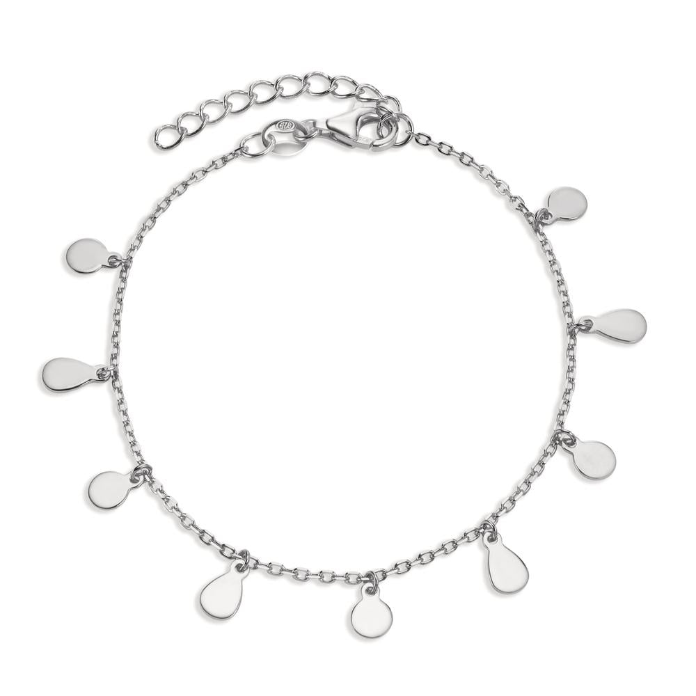 Armbånd Sølv Zirconia rhodineret 16-19 cm