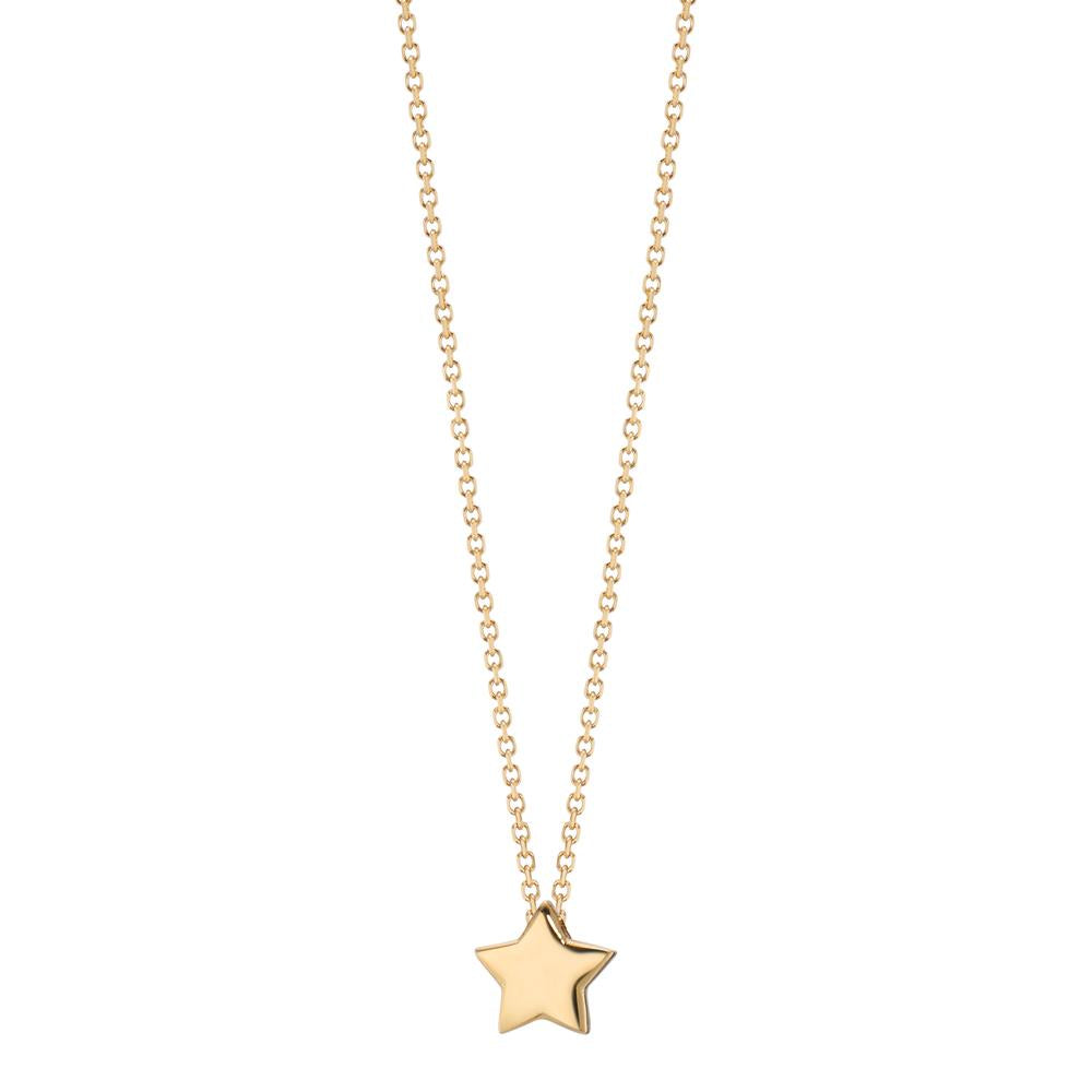 Collier 585/14K guld stjerne 39-42 cm