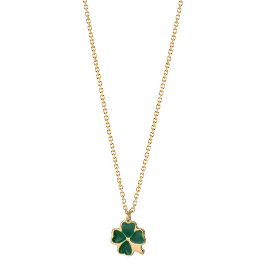 Collier 585/14K guld malet Shamrock 39-42 cm