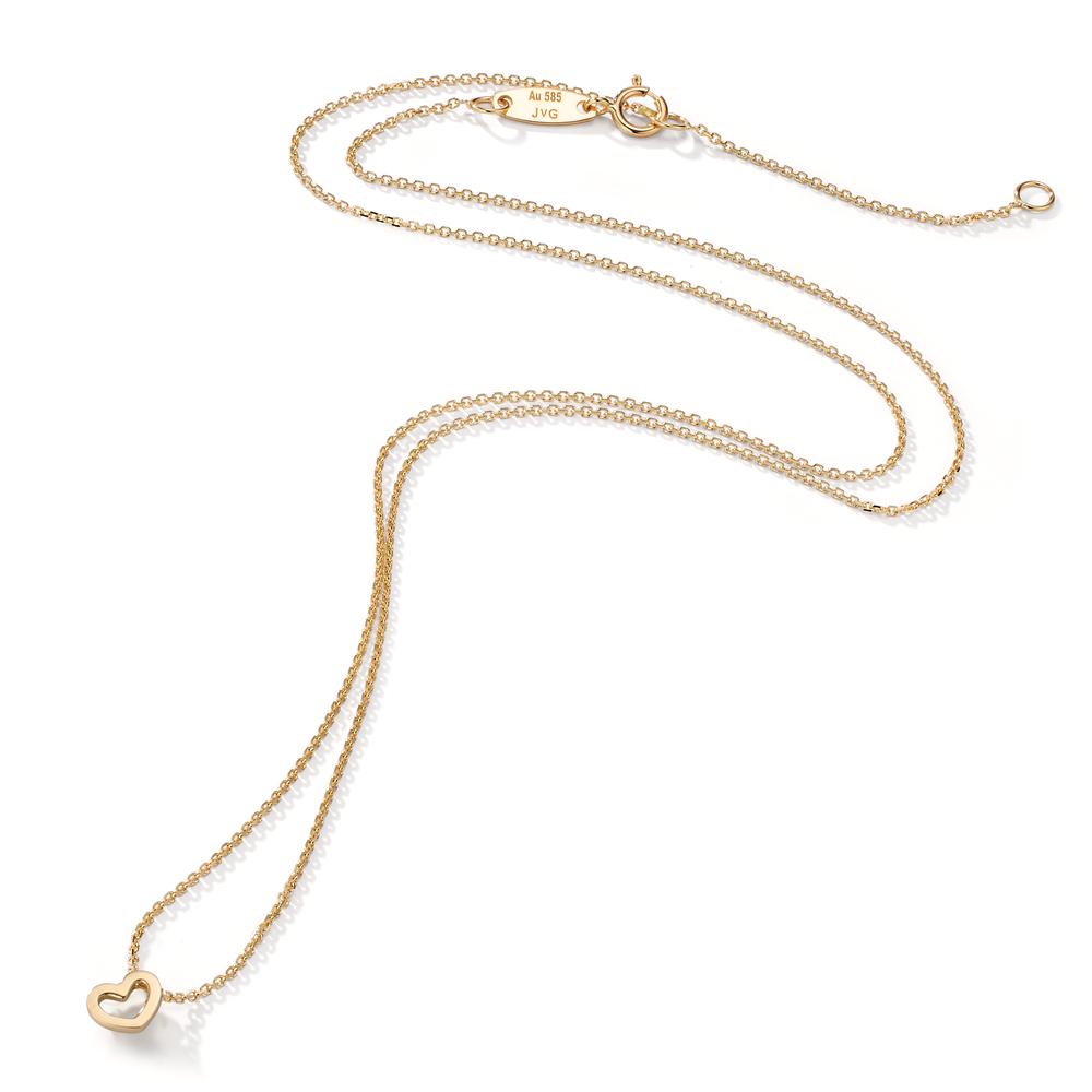 Collier 585/14K guld Hjerte 39-42 cm