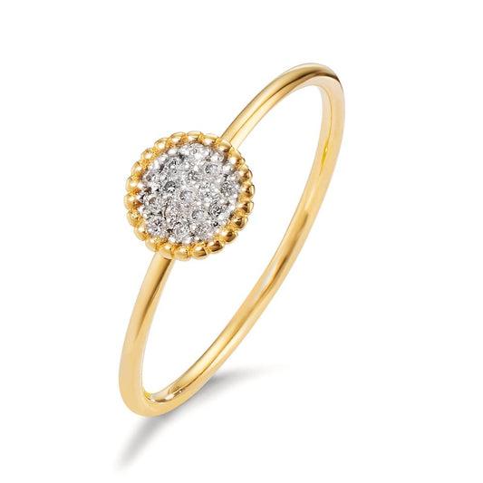 Fingerring 750/18K guld Diamant 0.059 ct, w-si