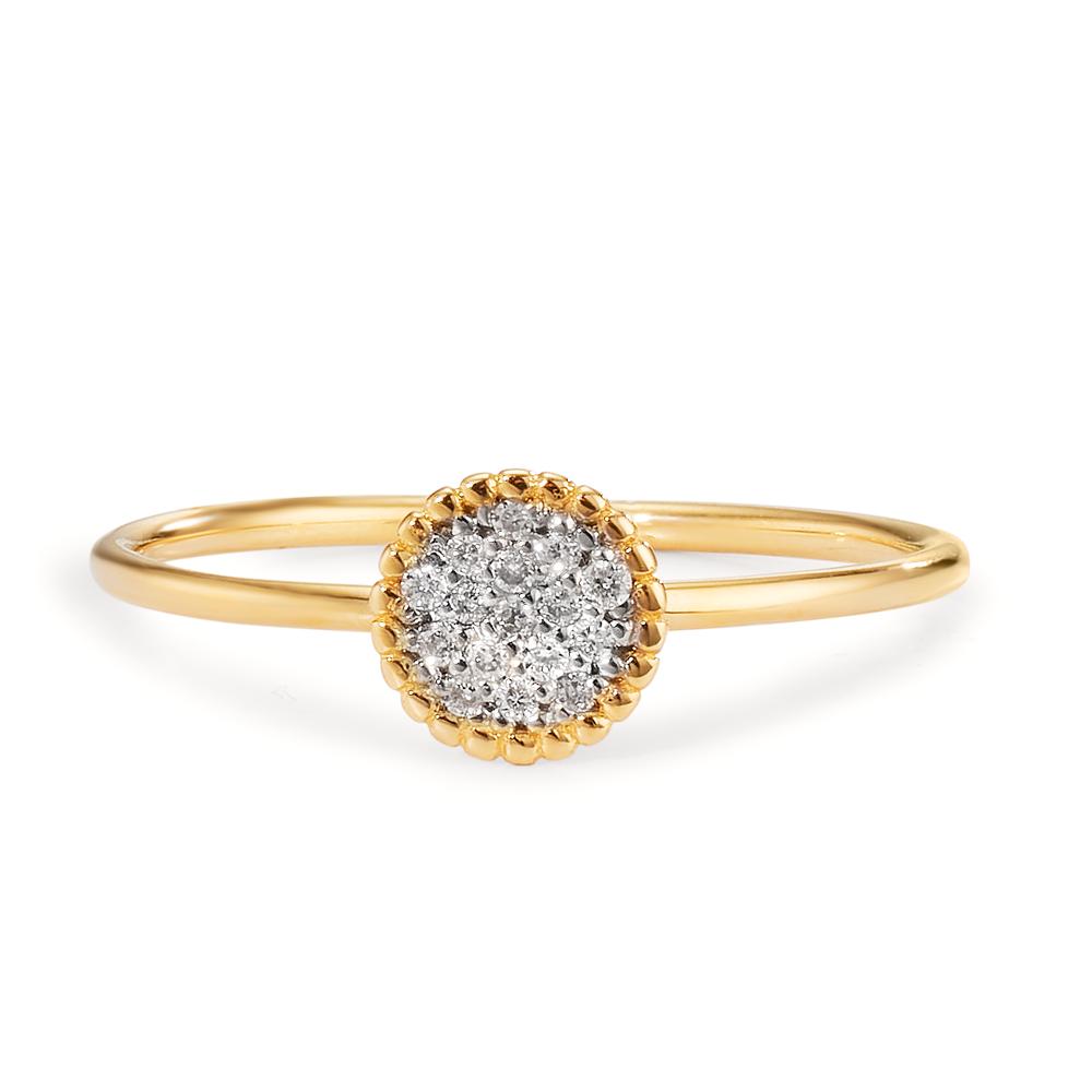 Fingerring 750/18K guld Diamant 0.059 ct, w-si