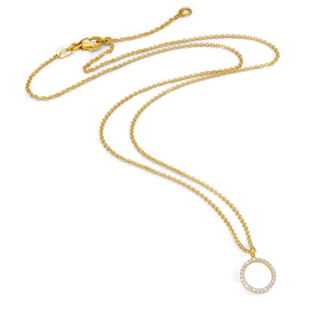 Collier 375/9K guld Zirconia 42-45 cm