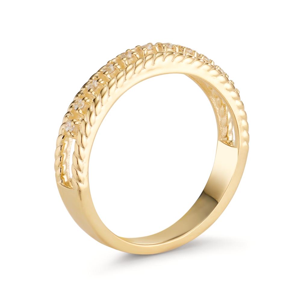 Fingerring 375/9K guld Zirconia 11 Sten