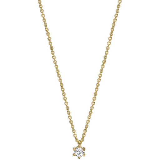 Collier 375/9K guld Zirconia 42-45 cm Ø3.5 mm