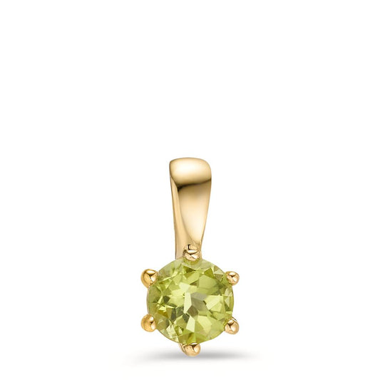 Vedhæng 375/9K guld Peridot Ø5.5 mm