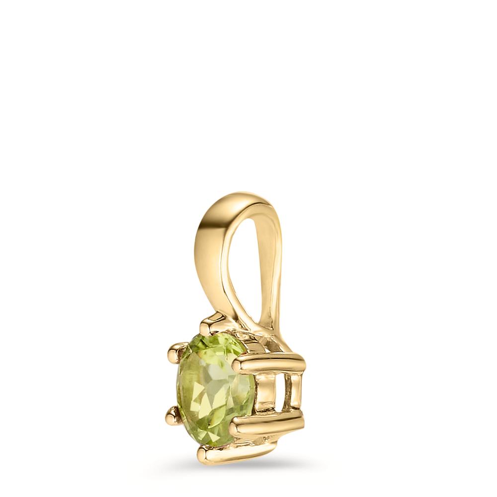 Vedhæng 375/9K guld Peridot Ø5.5 mm