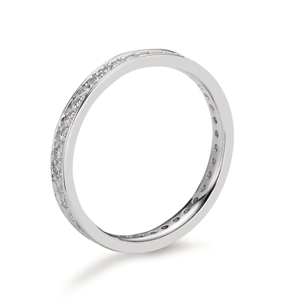 Memory ring 585/14 K hvidguld Zirconia