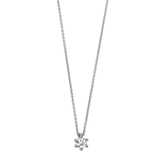 Collier 750/18K hvidguld Diamant 0.10 ct, w-si 40-42 cm