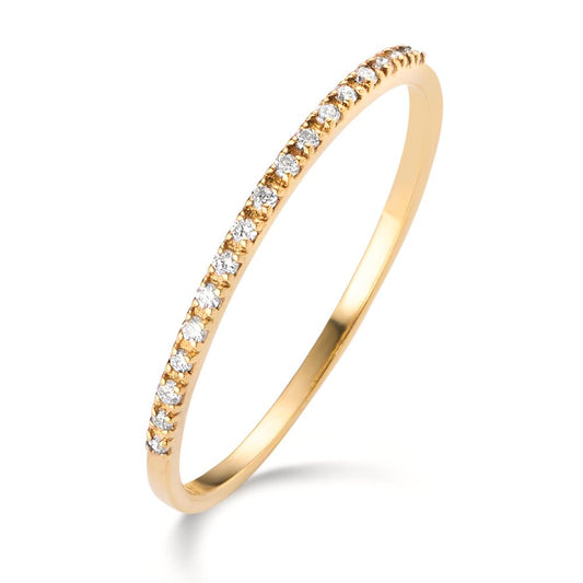 Memory ring 585/14K guld Diamant 0.059 ct, 17 Sten , w-si