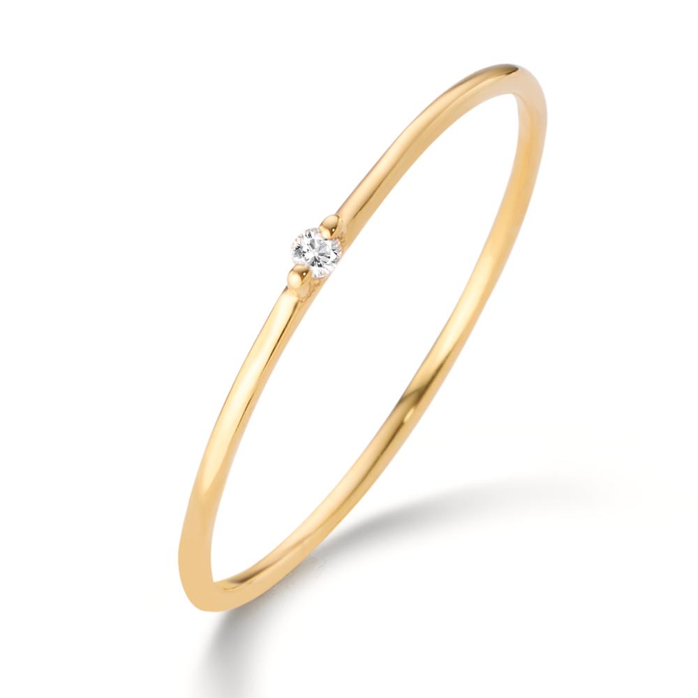 Solitaire ring 585/14K guld Diamant 0.012 ct, w-si