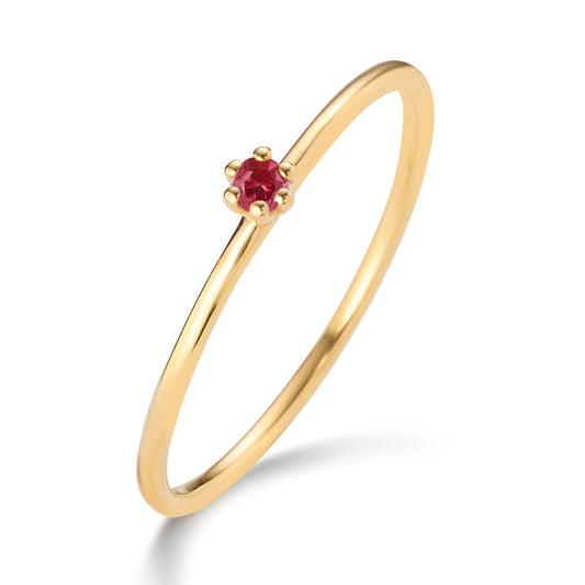 Solitaire ring 585/14K guld Rubin 0.04 ct