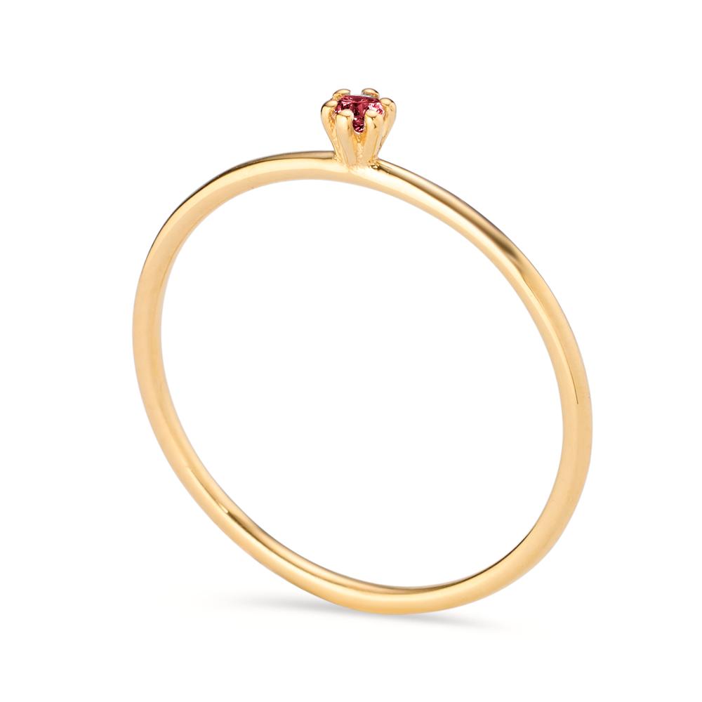 Solitaire ring 585/14K guld Rubin 0.04 ct