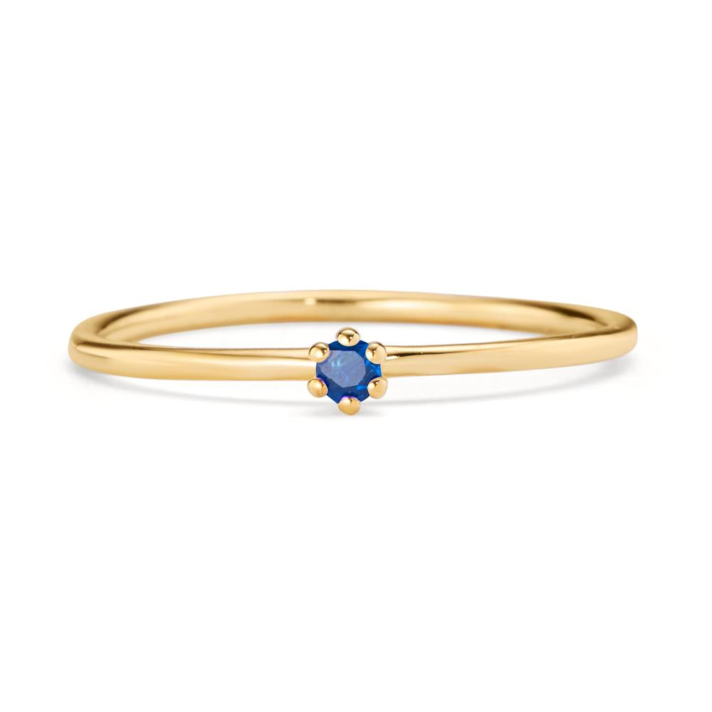 Solitaire ring 585/14K guld Safir 0.04 ct