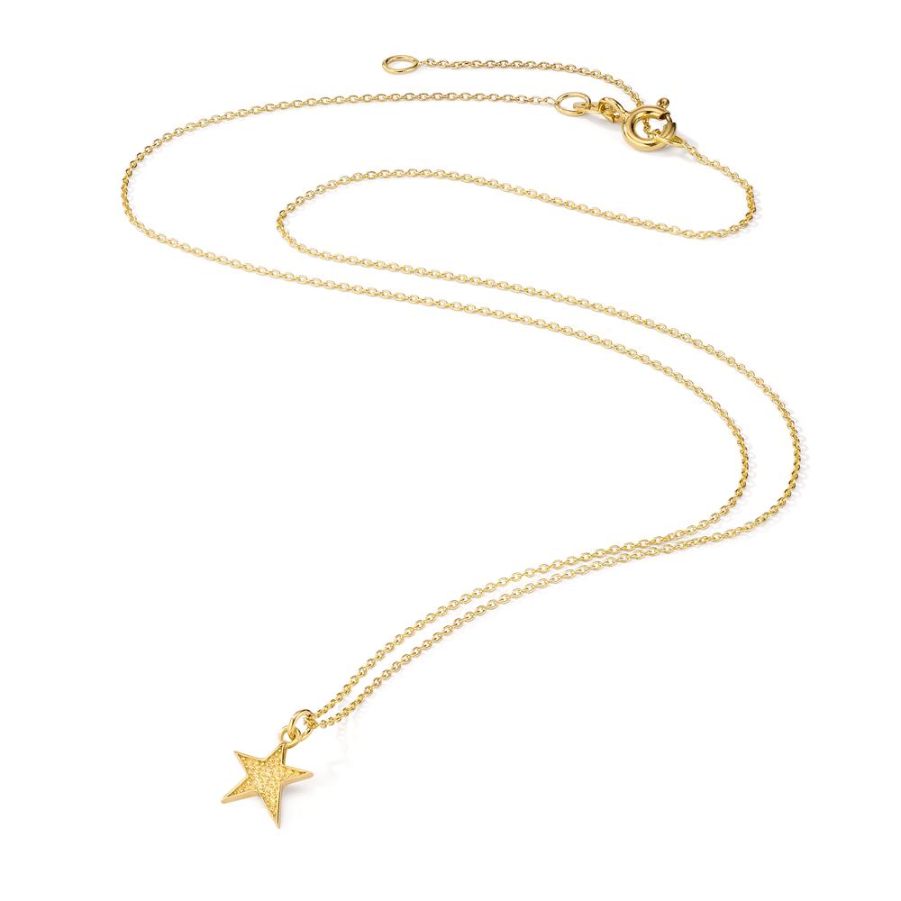 Collier 585/14K guld stjerne 39-42 cm