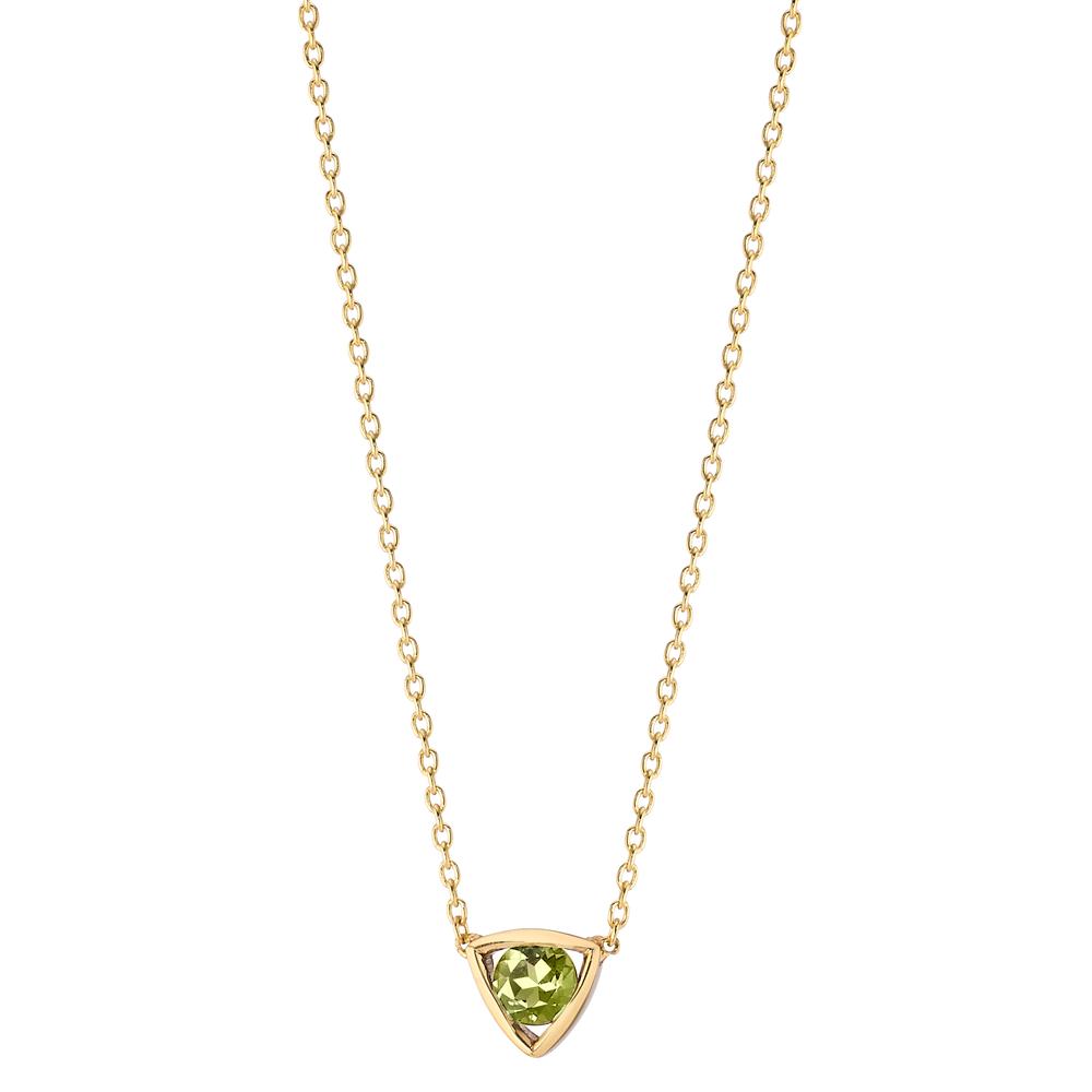 Collier 585/14K guld Peridot 0.12 ct 39-42 cm