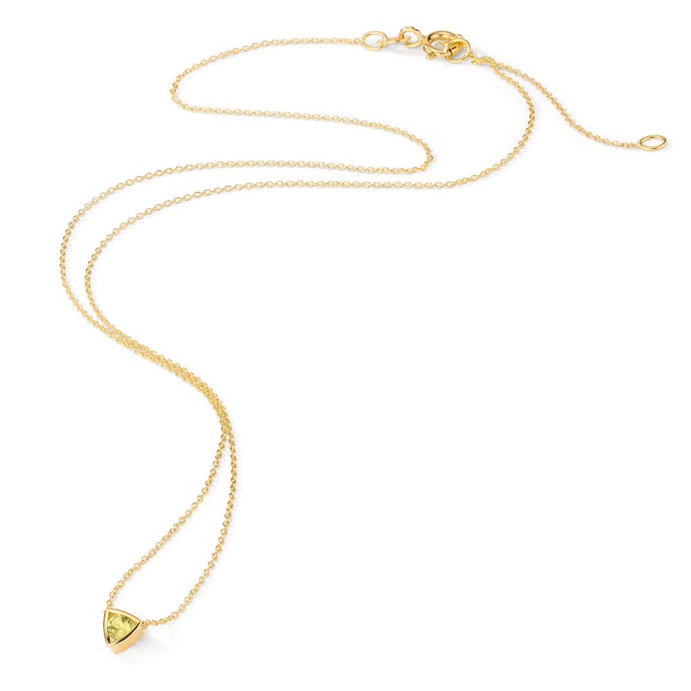 Collier 585/14K guld Peridot 0.12 ct 39-42 cm