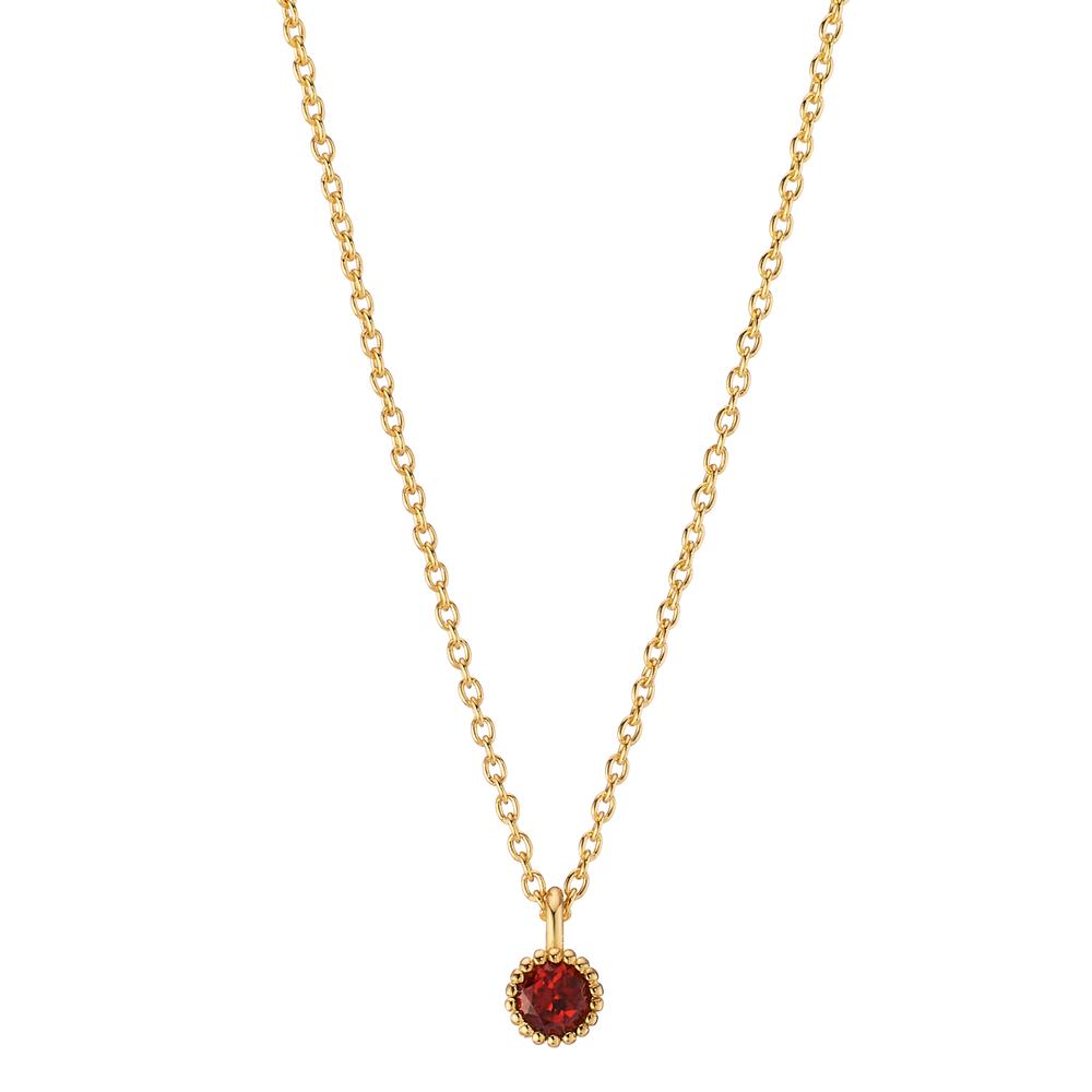 Collier 585/14K guld Granat 0.08 ct 39-42 cm