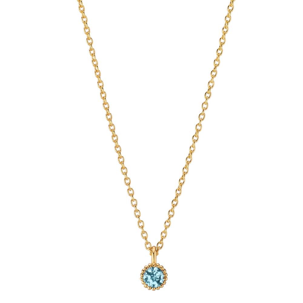 Collier 585/14K guld Topas 0.08 ct 39-42 cm