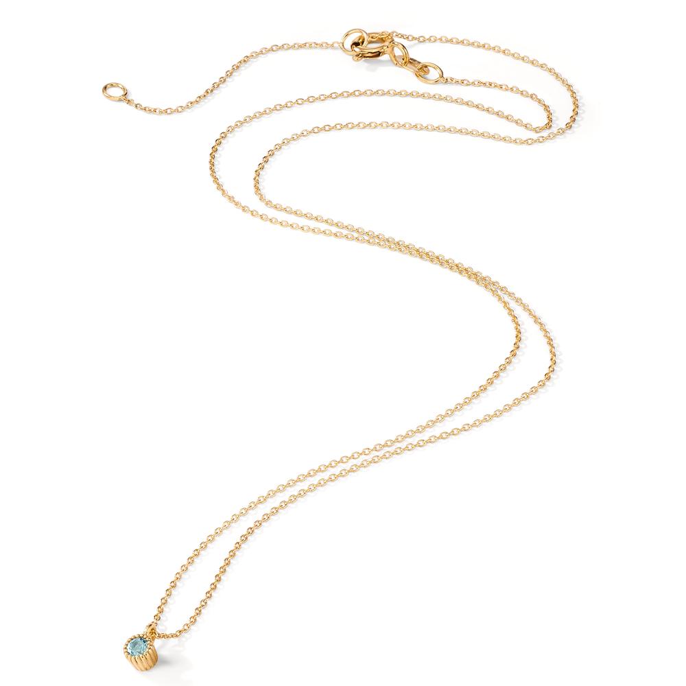 Collier 585/14K guld Topas 0.08 ct 39-42 cm