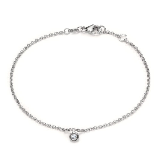 Armbånd 750/18K hvidguld Diamant 0.03 ct, w-si 17-18 cm