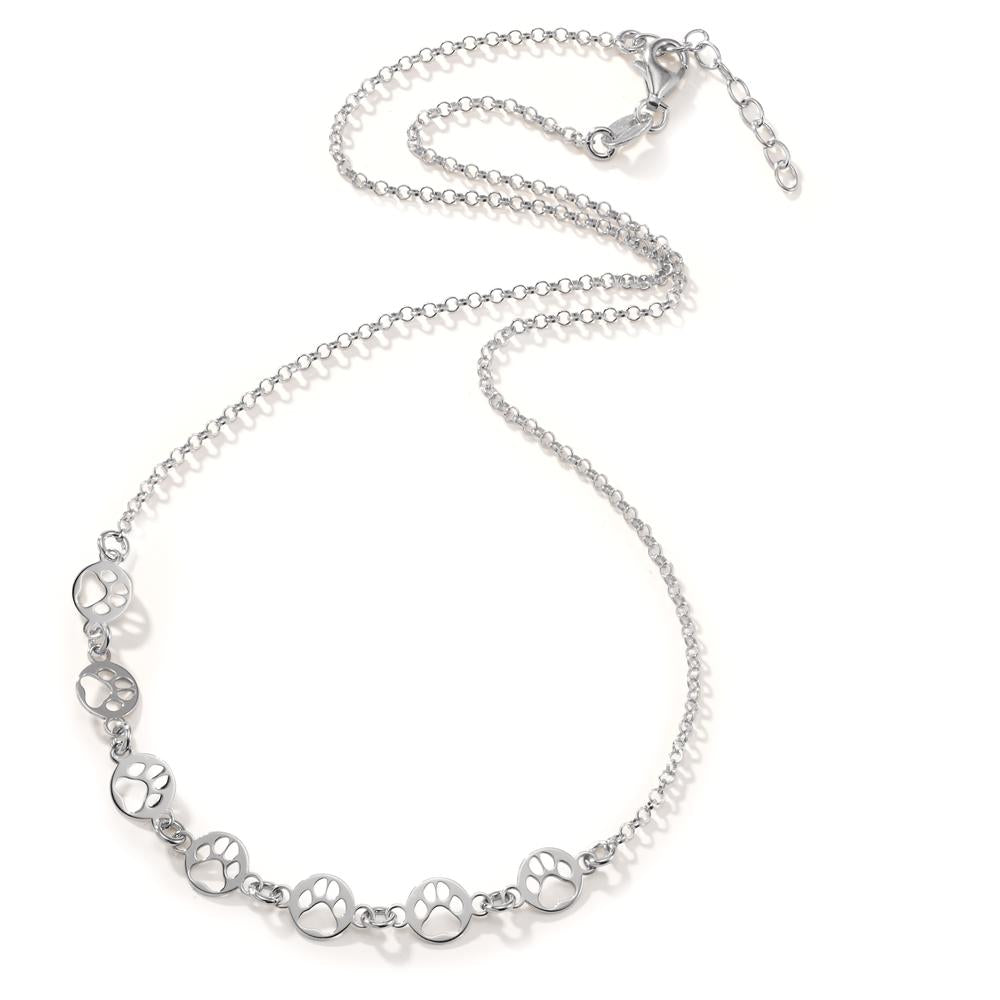 Collier Sølv rhodineret pote 41-44 cm