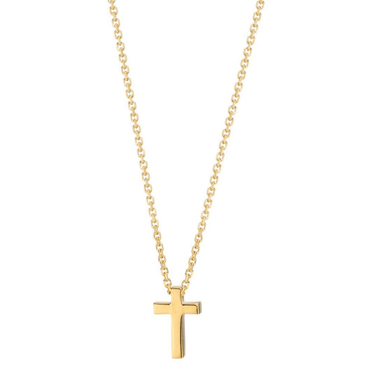 Collier 750/18K guld Kryds 42 cm