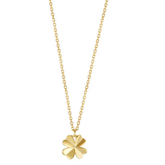 Collier Sølv gul forgyldt Shamrock 38 cm