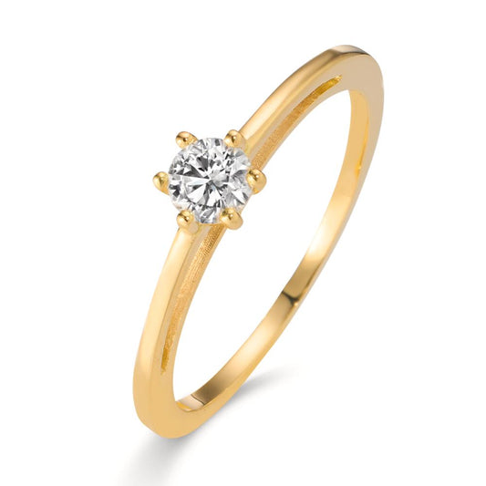 Solitaire ring 750/18K guld Diamond Lab dyrket 0.20 ct