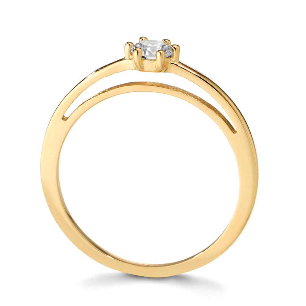 Solitaire ring 750/18K guld Diamond Lab dyrket 0.20 ct, w-si